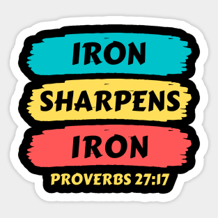 Iron Sharpens Iron | Christian Typography Sticker